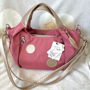 NEW Japan Kawaii Pink Crossbody Handbag Multipocket Travel Leisure Satchel